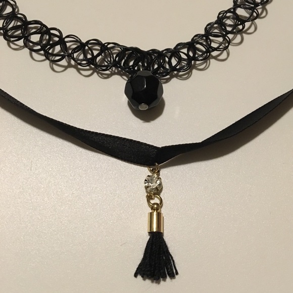 Urban Outfitters Jewelry - Two Black Choker Necklaces